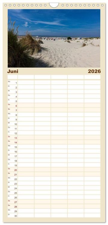 Produktbild: Familienplaner 2026 - Ostfriesland - Tour mit 5 Spalten (Wandkalender, 21 x 45 cm) CALVENDO