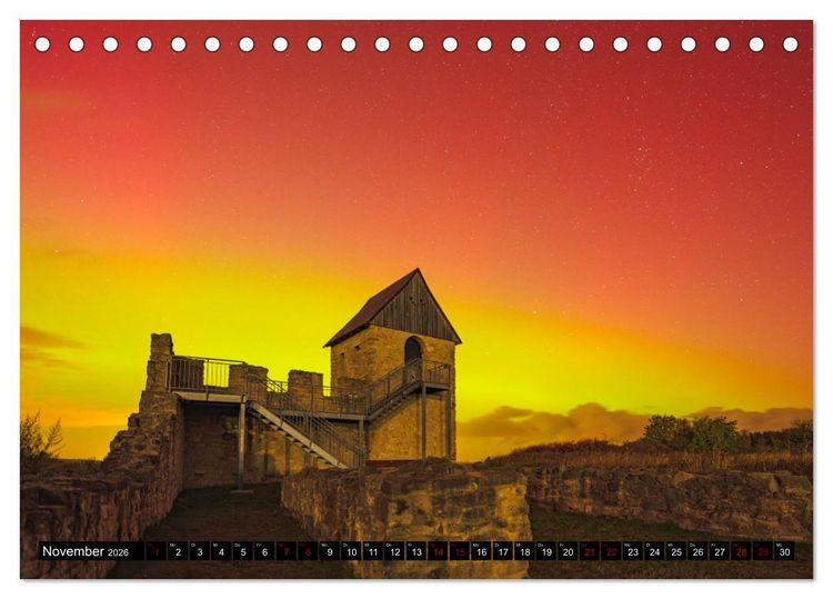 Produktbild: AURORA BOREALIS tanzt (Tischkalender 2026 DIN A5 quer), CALVENDO Monatskalender