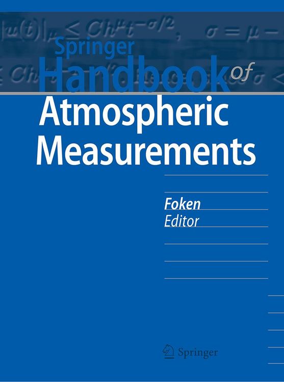 Produktbild: Springer Handbook of Atmospheric Measurements