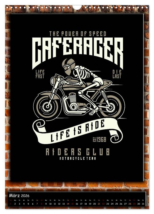 Produktbild: Motorrad - nostalgische Momente (Wandkalender 2026 DIN A3 hoch), CALVENDO Monatskalender