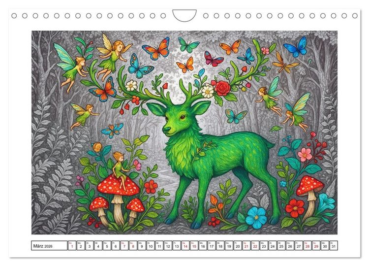 Produktbild: Fabelhafte Mystikwesen (Wandkalender 2026 DIN A4 quer), CALVENDO Monatskalender
