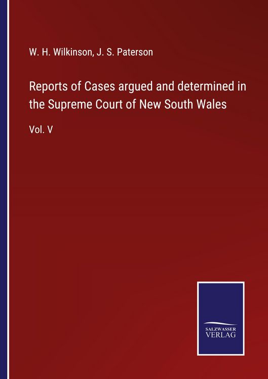 Produktbild: Reports of Cases argued and determined in the Supreme Court of New South Wales