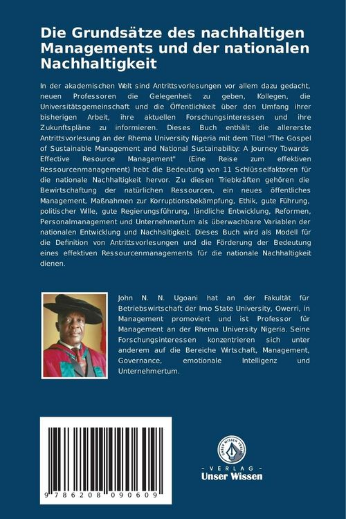 Produktbild: Die Grunds&auml;tze des nachhaltigen Managements und der nationalen Nachhaltigkeit