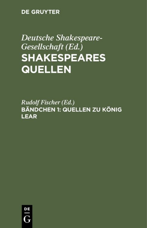 Produktbild: Quellen zu K&ouml;nig Lear