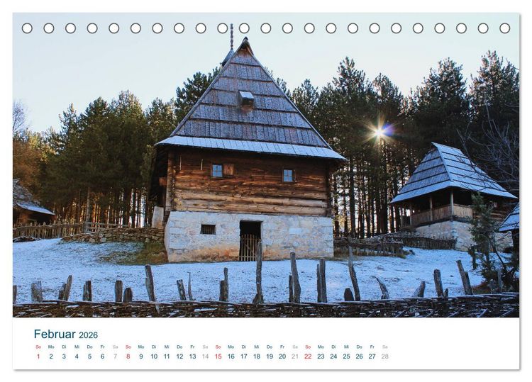 Produktbild: Quer durch Serbien (Tischkalender 2026 DIN A5 quer), CALVENDO Monatskalender