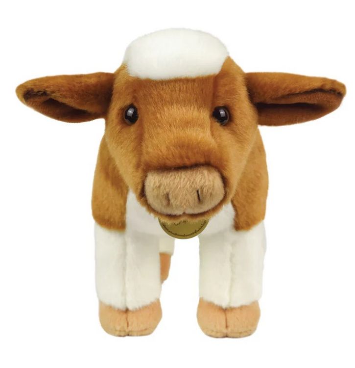 Produktbild: Aurora 61519 - MiYoni Fleckvieh Cow, Kuh braun/wei&szlig;, Pl&uuml;schtier, 25 cm
