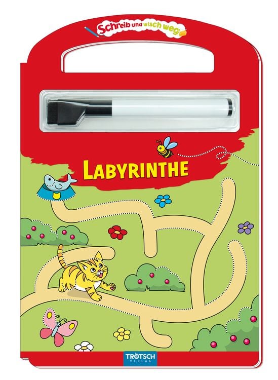 Produktbild: Tr&ouml;tsch Labyrinthe Schreib und Wisch Weg mit Stift