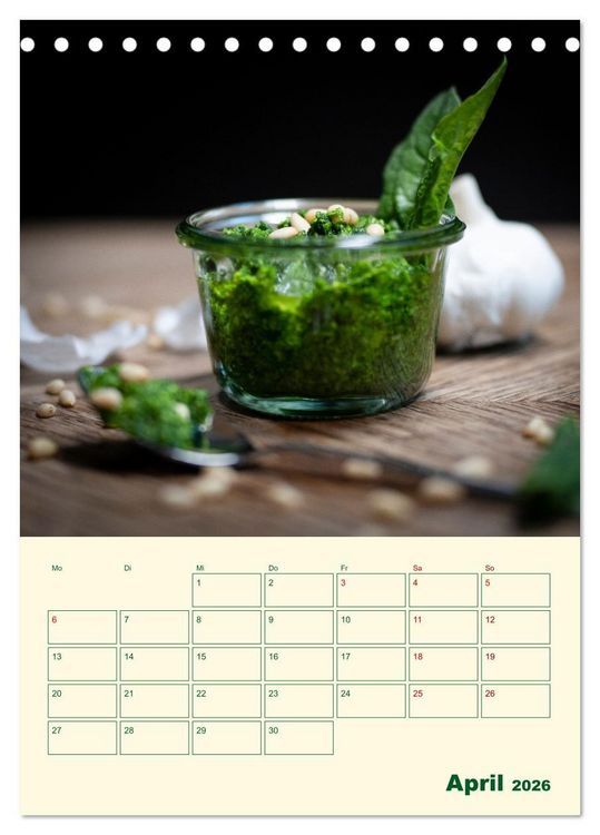Produktbild: Vegetarische Vier Jahreszeiten (Tischkalender 2026 DIN A5 hoch), CALVENDO Monatskalender