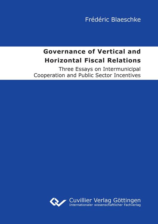 Produktbild: Governance of Vertical and Horizontal Fiscal Relations