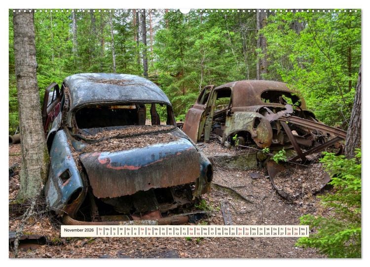 Produktbild: Autowracks - Verlorener Glanz 2026 (hochwertiger Premium Wandkalender 2026 DIN A2 quer), Kunstdruck in Hochglanz
