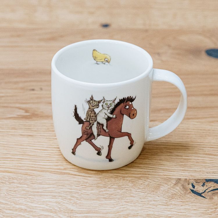 Produktbild: Porzellanbecher &ldquo;Reitstunde mit Charlie