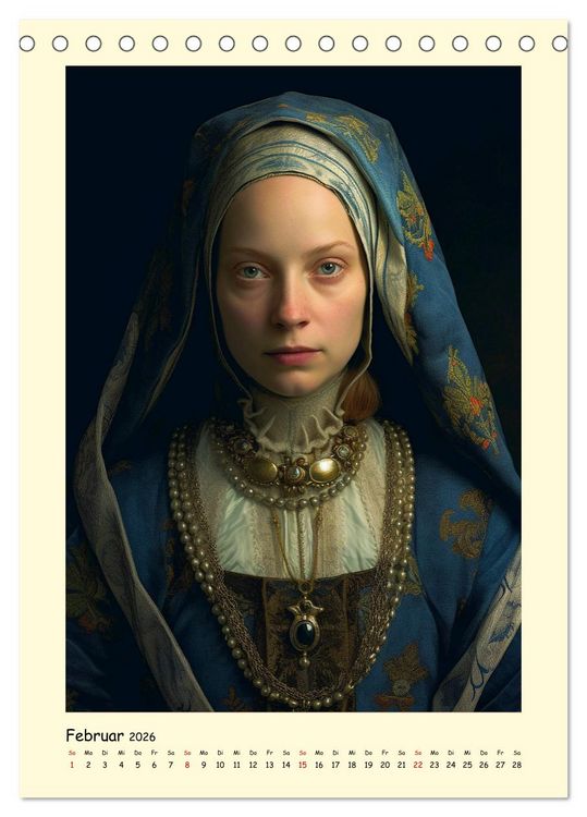 Produktbild: Mittelalter Portraits. Inspiriert vom K&ouml;nigshaus der Tudors (Tischkalender 2026 DIN A5 hoch), CALVENDO Monatskalender