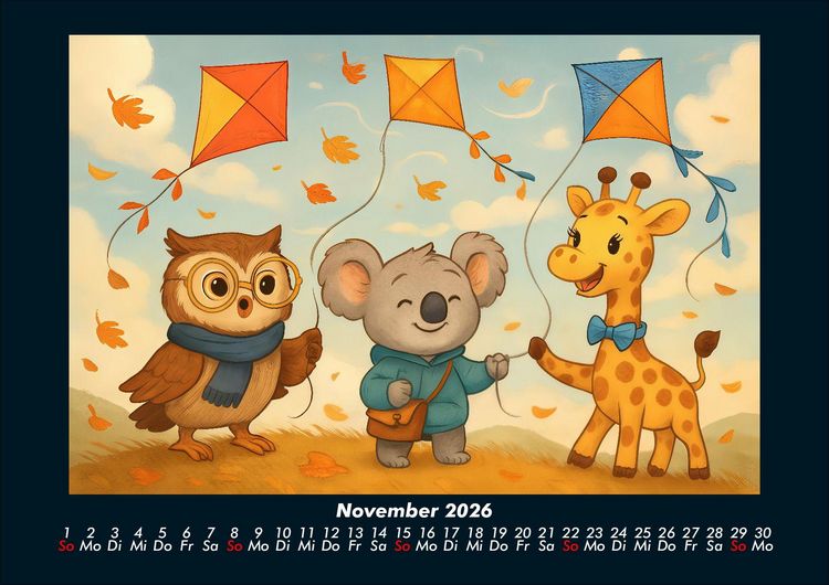 Produktbild: Ollie, Kiki & Nala - Fest der Freundschaft 2026 Fotokalender DIN A4