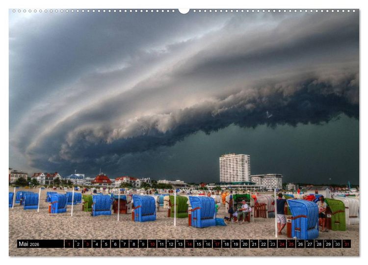 Produktbild: Urlaub in Warnem&uuml;nde (hochwertiger Premium Wandkalender 2026 DIN A2 quer), Kunstdruck in Hochglanz