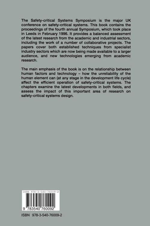 Produktbild: Safety-Critical Systems: The Convergence of High Tech and Human Factors