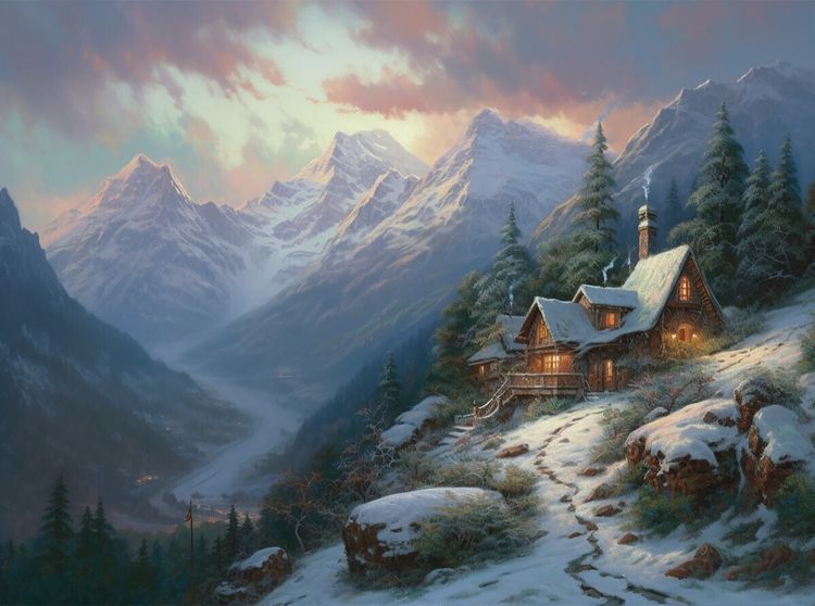 Produktbild: CALVENDO Puzzle H&uuml;tte am Hang | 2000 Teile Lege-Gr&ouml;&szlig;e 90x67cm Foto-Puzzle f&uuml;r gl&uuml;ckliche Stunden