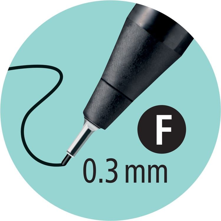 Produktbild: Fineliner mit gefederter Spitze - STABILO SENSOR F - fein - 8er Pack - mit 8 verschiedenen Farben