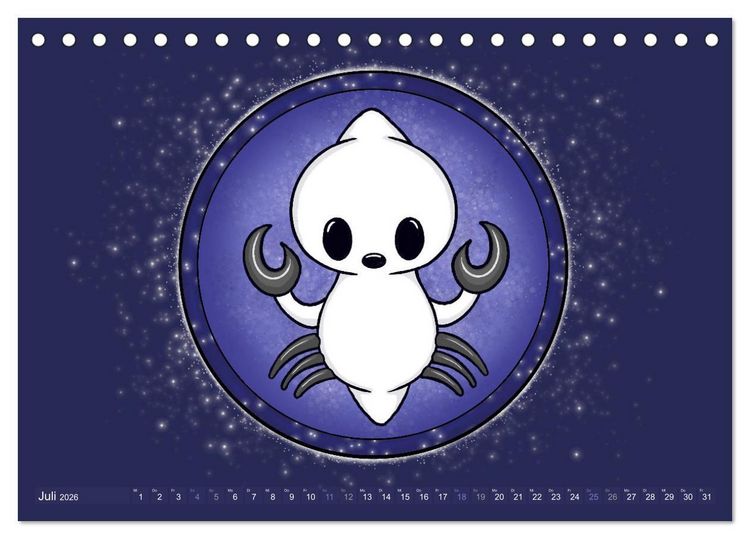 Produktbild: Geister Sternzeichen (Tischkalender 2026 DIN A5 quer), CALVENDO Monatskalender