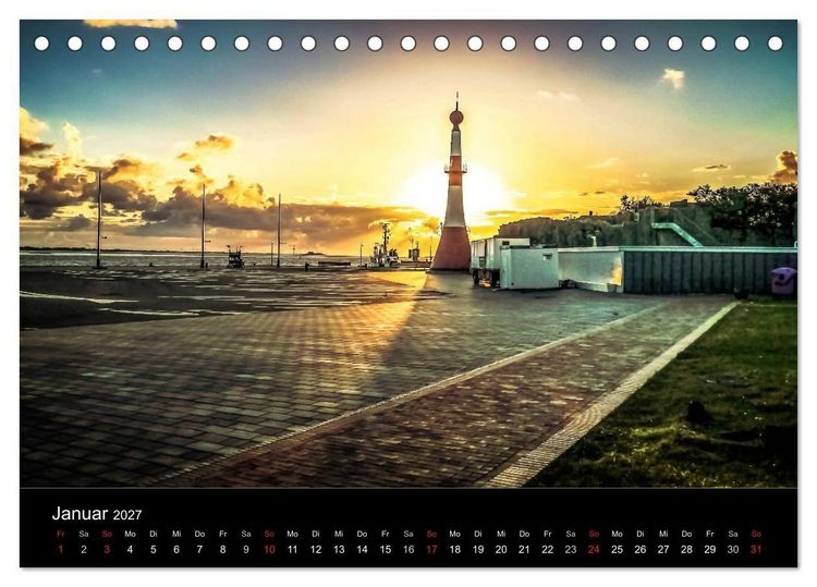 Produktbild: Bremerhaven - Blickpunkte (Tischkalender 2027 DIN A5 quer), CALVENDO Monatskalender