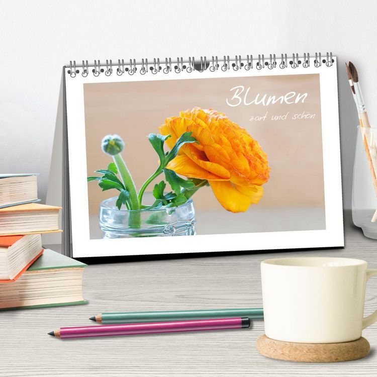 Produktbild: Blumen zart und sch&ouml;n (Tischkalender 2026 DIN A5 quer), CALVENDO Monatskalender