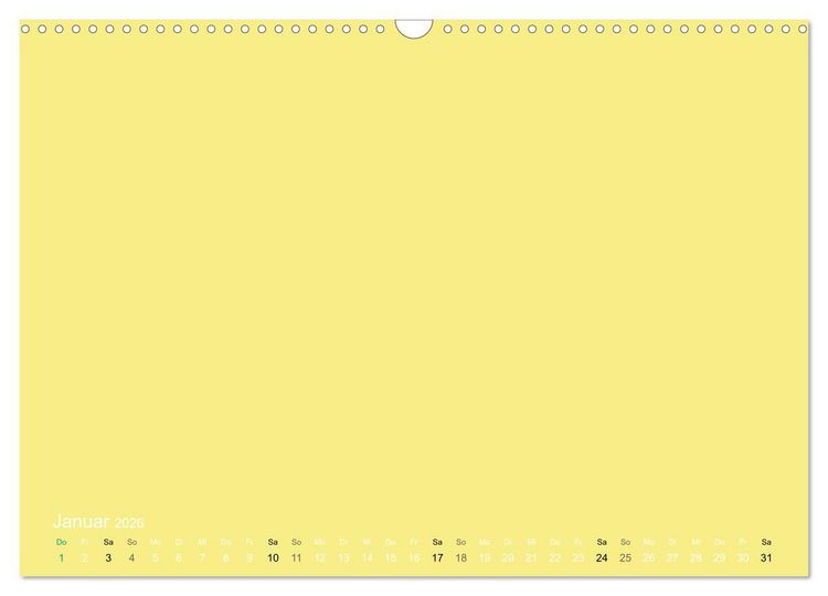 Produktbild: Bastelkalender - Gelb (Wandkalender 2026 DIN A3 quer), CALVENDO Monatskalender