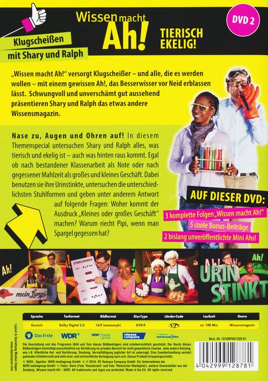 Produktbild: Wissen macht Ah! DVD 2: Tierisch ekelig!