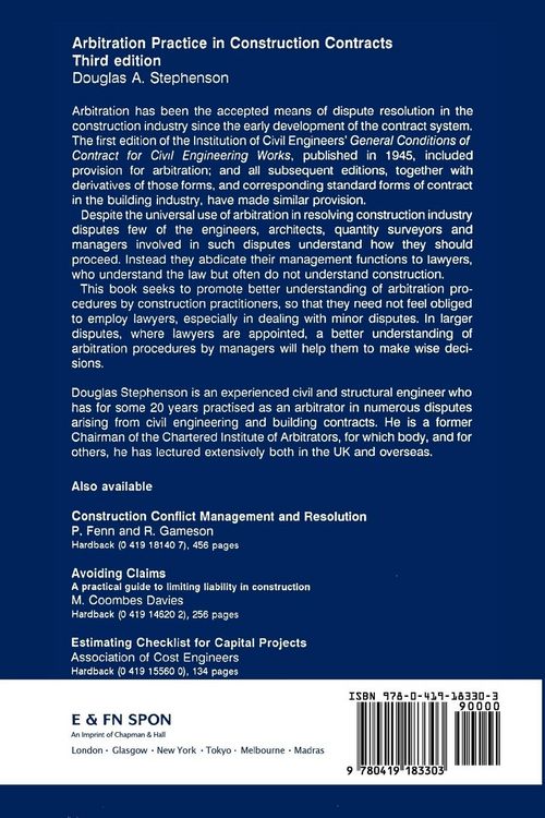 Produktbild: Arbitration Practice in Construction Contracts