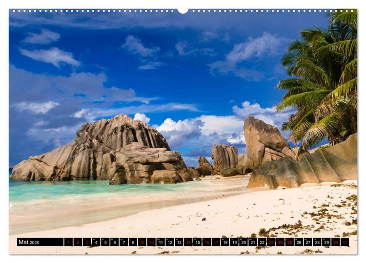 Produktbild: Trauminseln Seychellen (hochwertiger Premium Wandkalender 2026 DIN A2 quer), Kunstdruck in Hochglanz
