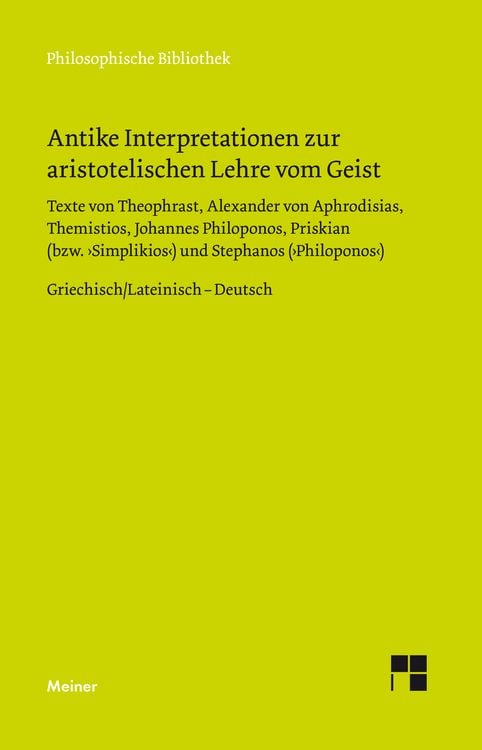 Produktbild: Antike Interpretationen zur aristotelischen Lehre vom Geist