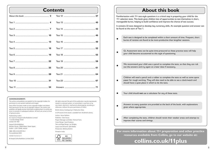 Produktbild: Collins 11+ Maths Quick Practice Tests Age 10-11 (Year 6) Book 2