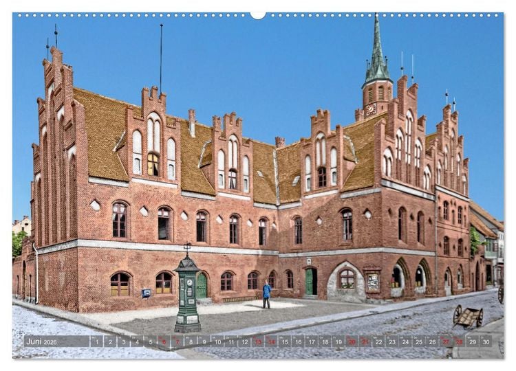Produktbild: Salzwedel zur Kaiserzeit in Farbe - Fotos restauriert und koloriert (hochwertiger Premium Wandkalender 2026 DIN A2 quer), Kunstdruck in Hochglanz