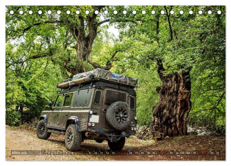 Produktbild: Mit dem 4x4 durch Europa (Tischkalender 2026 DIN A5 quer), CALVENDO Monatskalender