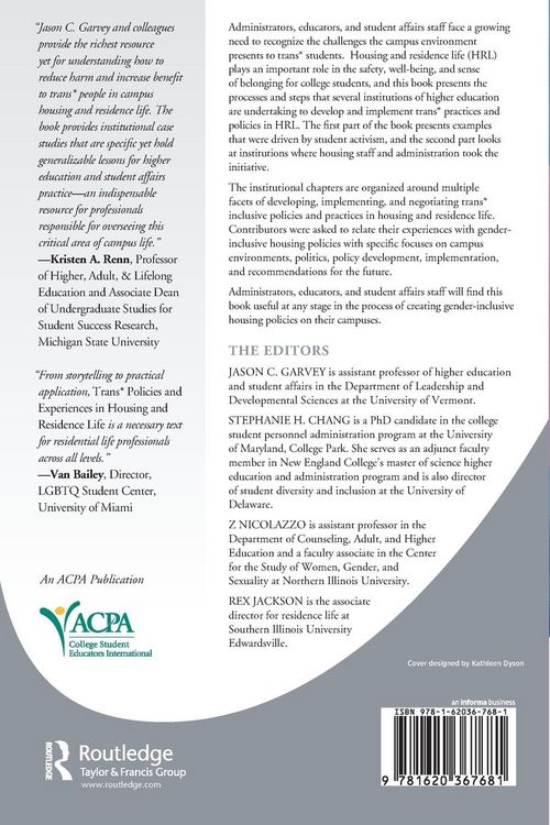 Produktbild: Trans* Policies & Experiences in Housing & Residence Life