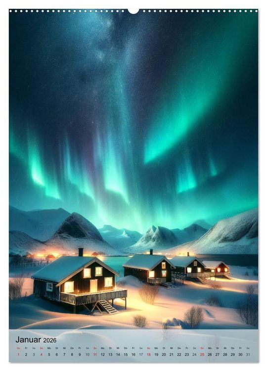 Produktbild: Reiseziele des Jahres - vom Nordlicht bis Korallenriff: 12 Traumziele (Wandkalender 2026 DIN A2 hoch), CALVENDO Monatskalender