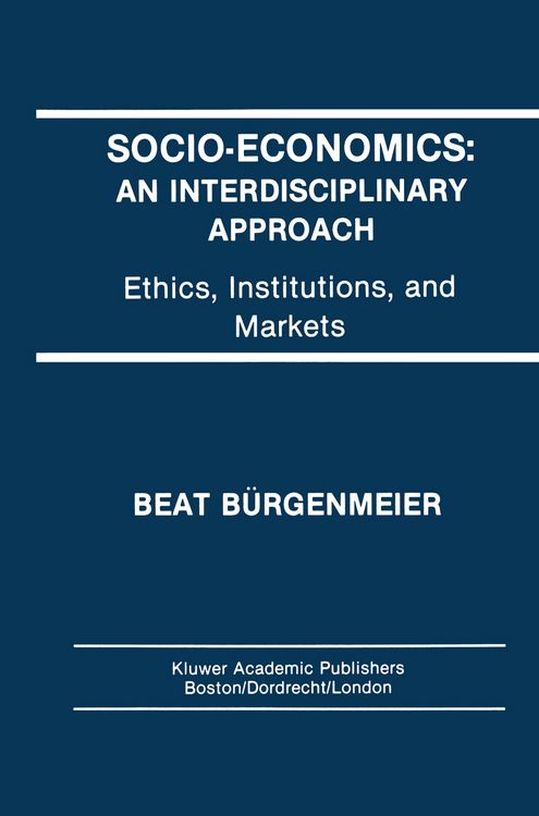 Produktbild: Socio-Economics: An Interdisciplinary Approach