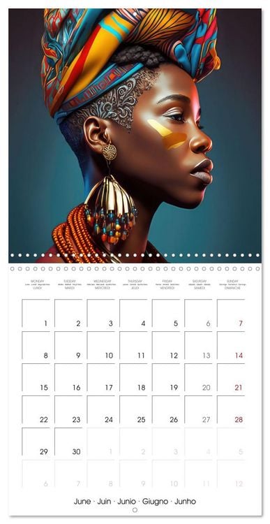 Produktbild: Women from Africa - Portraits in the style of African culture (Wall Calendar 2026 12 &times; 12 Inch) CALVENDO 12 Month Wall Calendar
