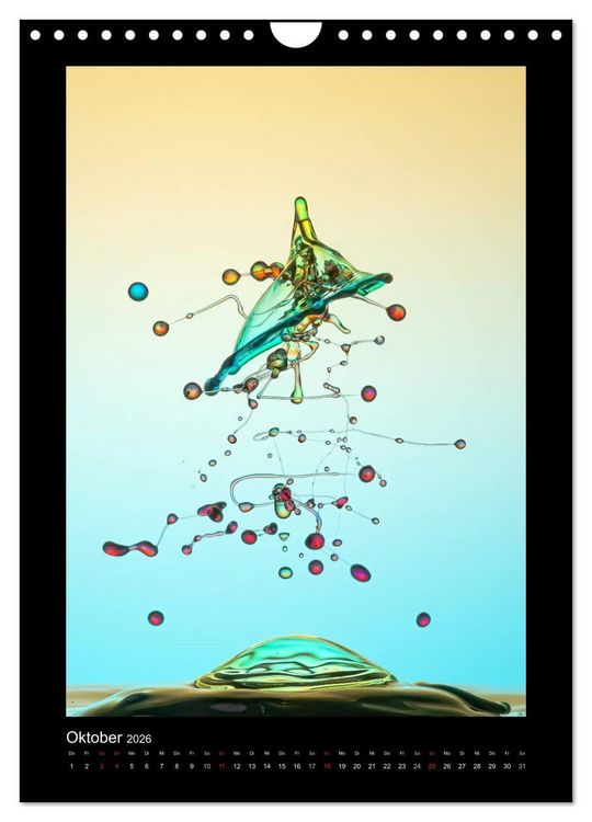 Produktbild: Liquid Art - Wassertropfen in Perfektion (Wandkalender 2026 DIN A4 hoch), CALVENDO Monatskalender