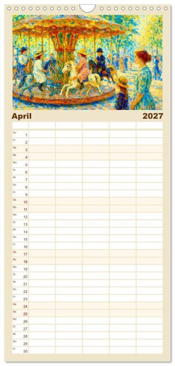Produktbild: Familienplaner 2027 - Rainer Maria Rilke. Sein Leben, seine Werke mit 5 Spalten (Wandkalender, 21 x 45 cm) CALVENDO