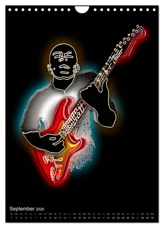 Produktbild: Jazz Over Time (Wall Calendar 2026 DIN A4 portrait), CALVENDO 12 Month Wall Calendar