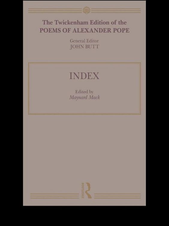 Produktbild: The Twickenham Edition of the Poems of Alexander Pope