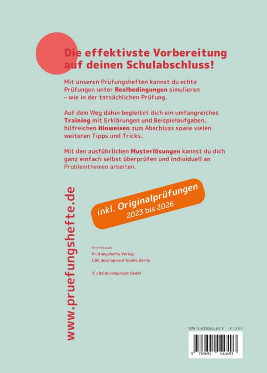 Produktbild: Pr&uuml;fungsheft MSA und eBBR 2027 Berlin/Brandenburg &ndash; Deutsch