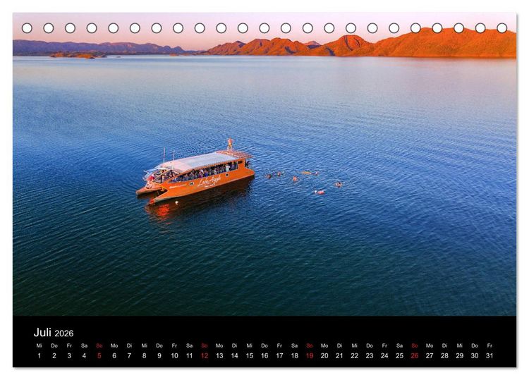 Produktbild: Australien 2026 Kimberley aus der Vogelperspektive (Tischkalender 2026 DIN A5 quer), CALVENDO Monatskalender