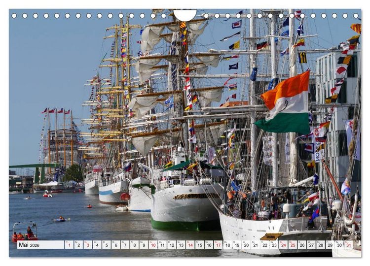 Produktbild: Windjammertreffen - Segelschiffe zu Gast in Bremerhaven (Wandkalender 2026 DIN A4 quer), CALVENDO Monatskalender