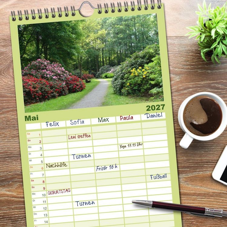 Produktbild: Familienplaner 2027 - Bad Sassendorf mit 5 Spalten (Wandkalender, 21 x 45 cm) CALVENDO