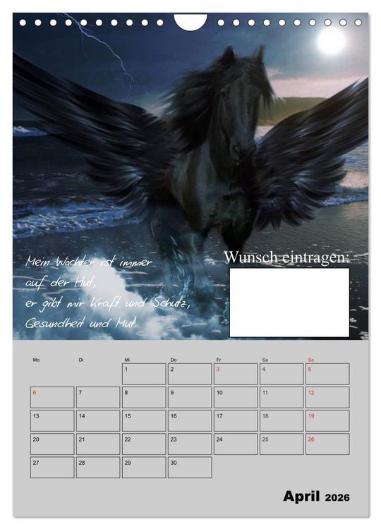 Produktbild: Wunsch- und Zauberkalender (Wandkalender 2026 DIN A4 hoch), CALVENDO Monatskalender