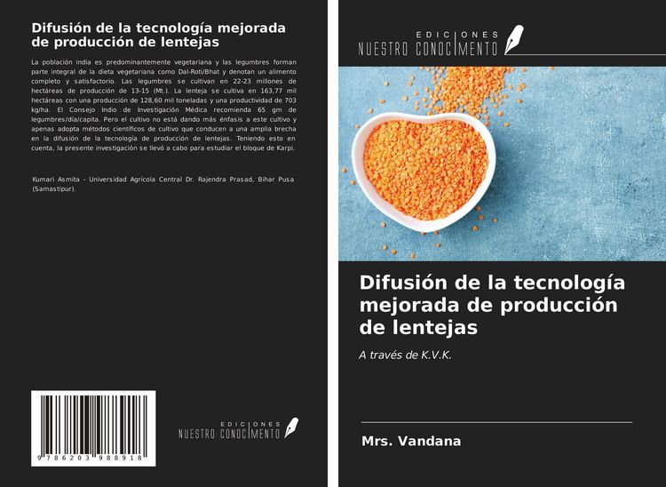 Produktbild: Difusi&oacute;n de la tecnolog&iacute;a mejorada de producci&oacute;n de lentejas