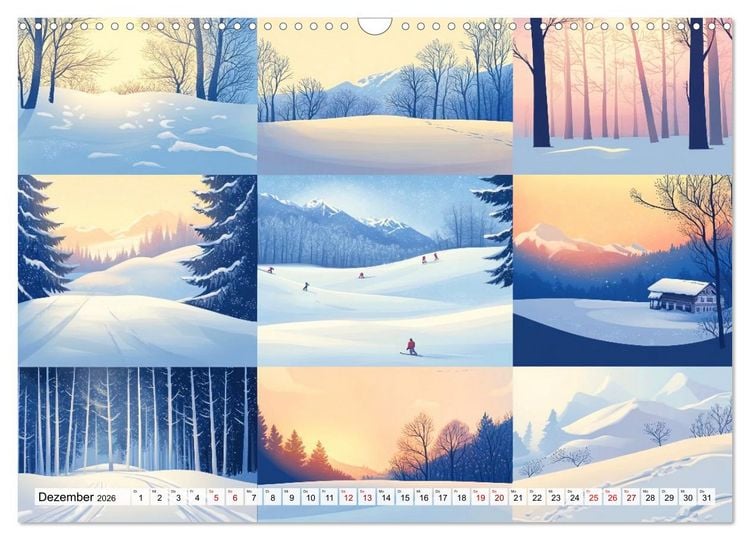 Produktbild: Landschaften in bunten Fragmenten (Wandkalender 2026 DIN A3 quer), CALVENDO Monatskalender