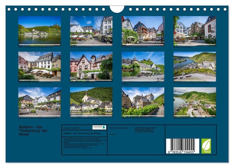 Produktbild: Beilstein - das "Rothenburg" der Mosel (Wandkalender 2026 DIN A4 quer), CALVENDO Monatskalender