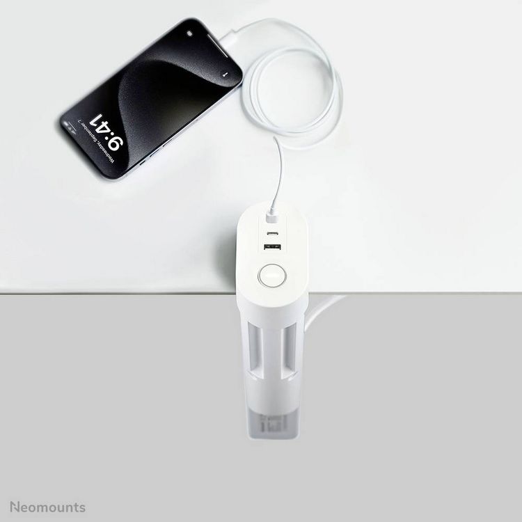 Produktbild: Neomounts DS22-840WH6 Tischsteckdose Wei&szlig; Schutzkontakt 1St.