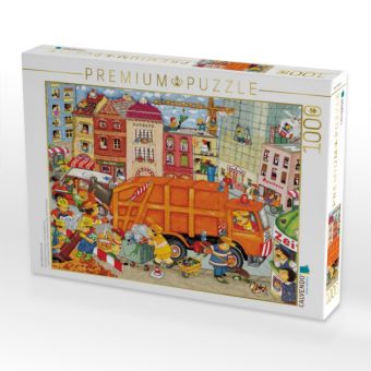 Produktbild: CALVENDO Puzzle Das M&uuml;llauto kommt | 1000 Teile Lege-Gr&ouml;&szlig;e 64x48cm Foto-Puzzle f&uuml;r gl&uuml;ckliche Stunden